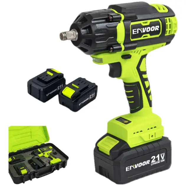 Llave De Impacto Inalámbrica 800nm + 2 Baterías 4ah + Cargador Verde